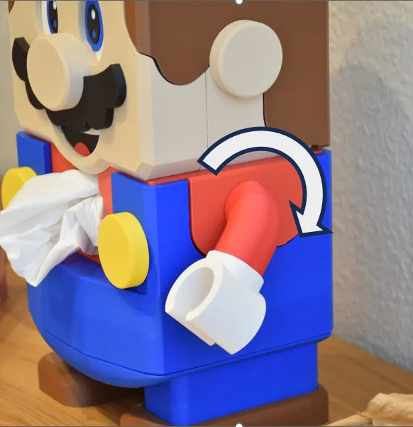 Caja de Pañuelos con Forma de Mario - ¡Agrega Diversión y Nostalgia a tu Hogar!